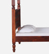 Rao Traditional Sheesham Wood Poster Bed In Honey Oak Finish