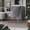 Modern Solid sheesham Wood and Fabric Lounge Chair