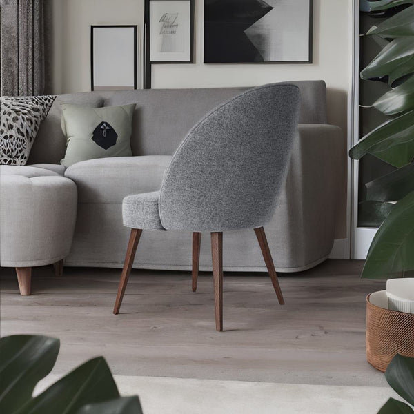 Modern Solid sheesham Wood and Fabric Lounge Chair