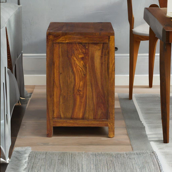 Modern Elite Transitional Classy Solid Sheesham Wood Bedside Table