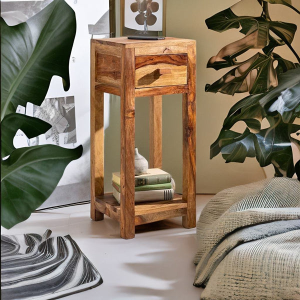 Classic Wooden Bedside Table With Drawer
