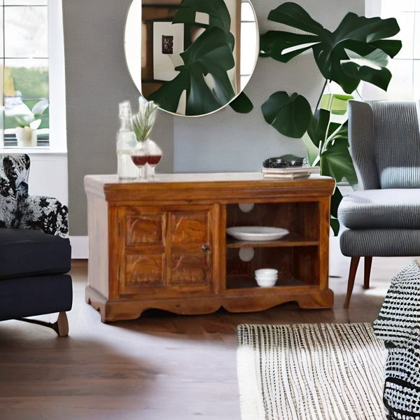 Modern Senna Classy Premium Solid Sheesham Wood Buffet Sideboard