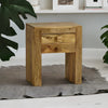 Modern Misa Solid Mango Wood With 2 Drawer Bedside Table
