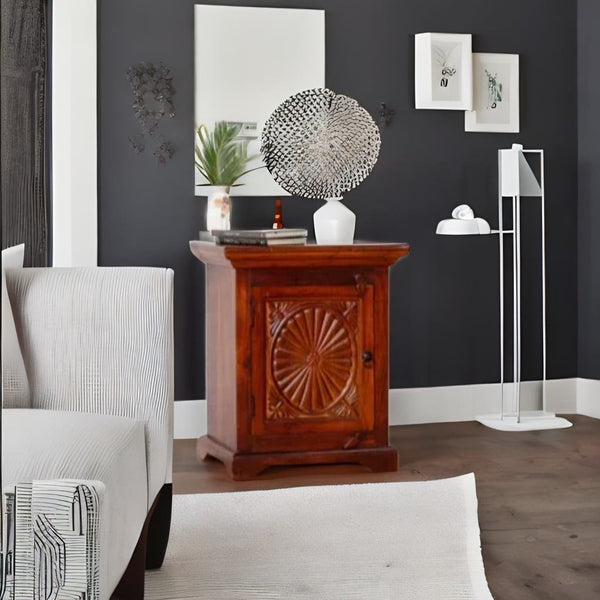 Modern Solid Mango Wood Buffet Cabinet