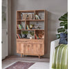 Modern Diamond Vintage Classsy Mango Wood Teak Finish Bookcase