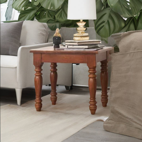 Modern Rajasthani Classy Lillac Solid Mango Wood Side Table