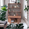 Modern Diamond Vintage Classsy Mango Wood Teak Finish Bookcase