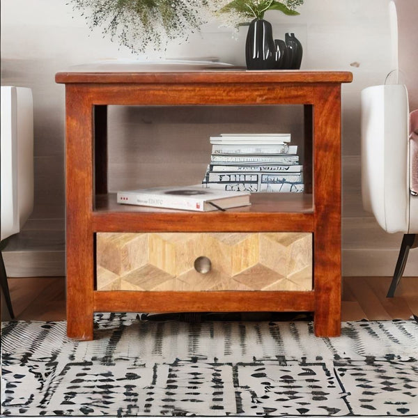 nightstand table, wooden nightstand table