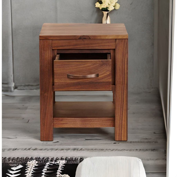 Classic Premium Solid Sheesham Wood 1 Drawer Bedside Table