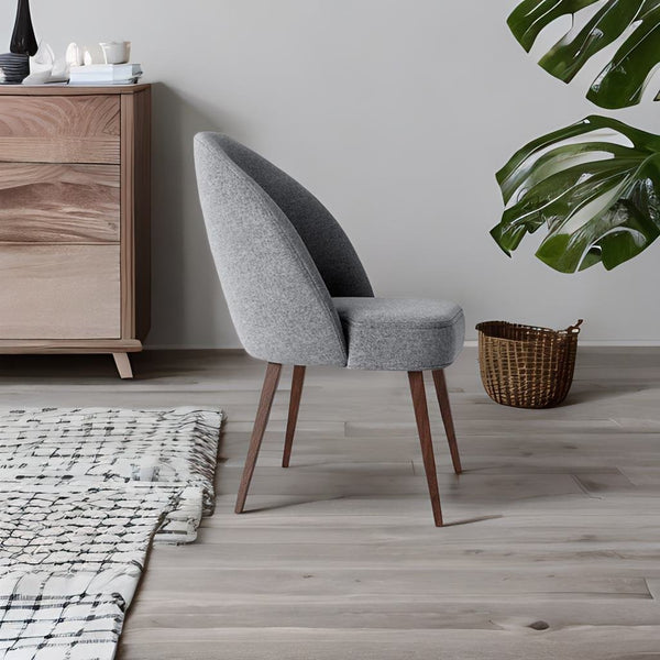 Modern Solid sheesham Wood and Fabric Lounge Chair