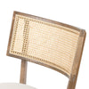 Modern Rattan Solid Wood Dining Chair - Natural Finish