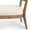 Modern Rattan Solid Wood Dining Chair - Natural Finish