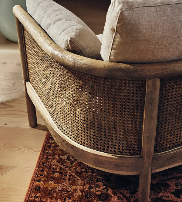 Sydney Rattan Armchair Linen Flax