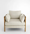 Sydney Rattan Armchair Linen Flax