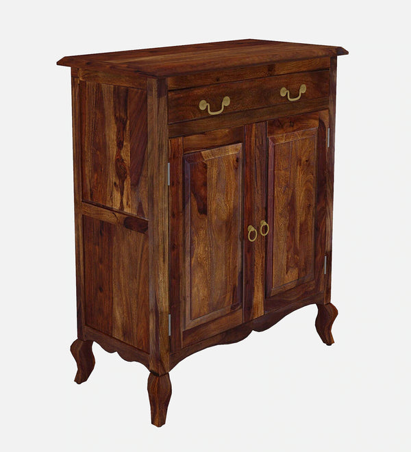 Solid Wood Shoe Rack Cabinet In Provincial Teak Finish