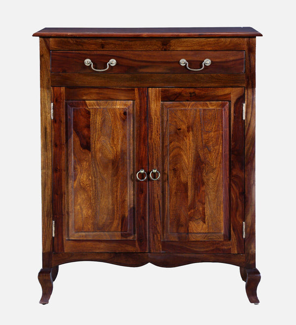 Solid Wood Shoe Rack Cabinet In Provincial Teak Finish