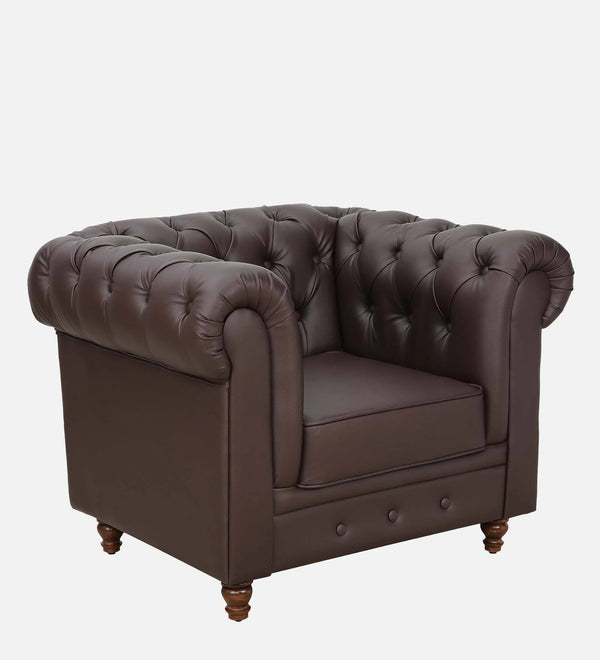 Chesterfield Leatherette One Seater Couch