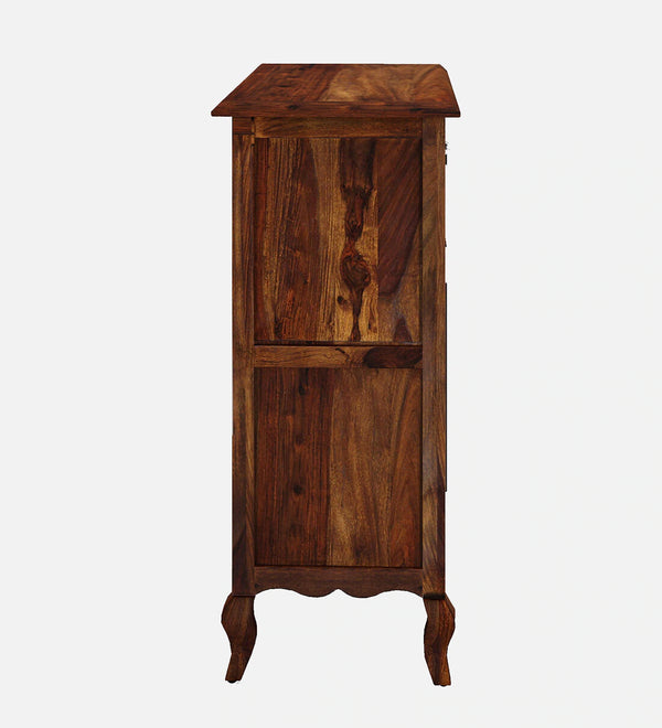 Solid Wood Shoe Rack Cabinet In Provincial Teak Finish