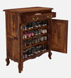 Solid Wood Shoe Rack Cabinet In Provincial Teak Finish
