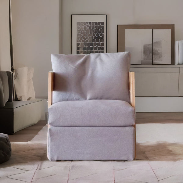 Modern and Classic Teak Wood Accent Chair