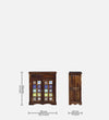 Classic Sheesham Wood Shoe Cabinet In Provincial Teak Finish