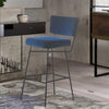 Modern High Upholstered Fabric stool with back