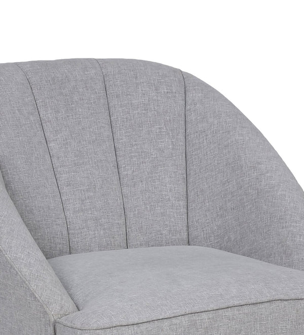 Modern Fabric Grey Color Barrel Chair