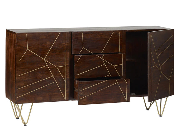 Picasso Dark Mango Wood Large Sideboard