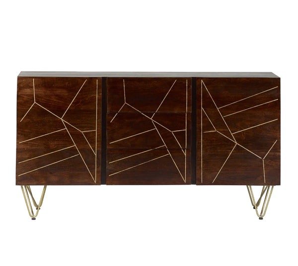 Picasso Dark Mango Wood Large Sideboard