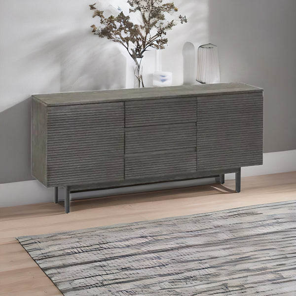 Modern Mango Wood Blacked Sideboard