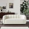 Milano Modern White Boucle Fabric Sofa - 2 Seater