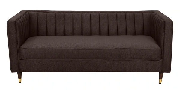 Modern 3 Seater Sofa In Chestnut Brown Colour