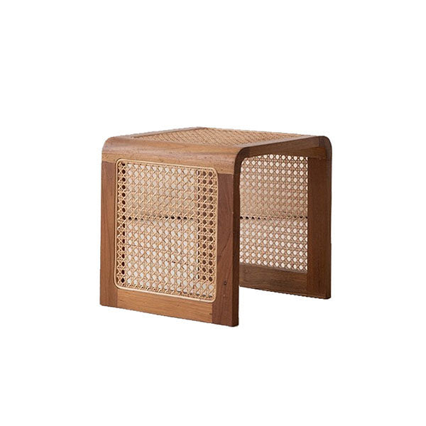Berlin Solid Wood Rattan Side Table