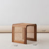 Berlin Solid Wood Rattan Side Table