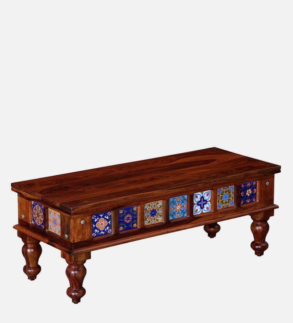 Sheesham Wood Bench In Honey Oak Finish