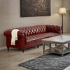 Scarlet Chesterfield 4- Seater Leather Sofa