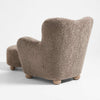 Antalya Modern Shearling Accent Chair With Ottoman