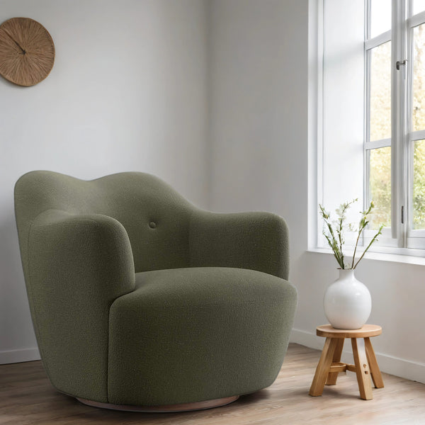 Antalya Modern Upholstered Swivel Sofa Chair