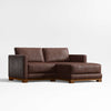 Antalya Modern Wood Frame 2 Piece Sectional Leather Sofa