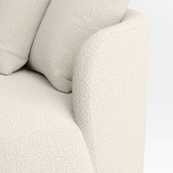 Snowflake Luxury 3- Seater Curvy Boucle Sofa