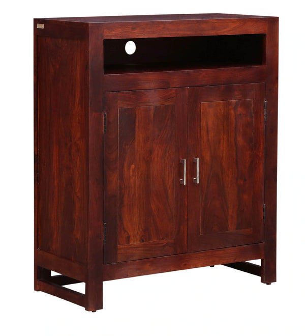 Sheesham Wood Shoe Cabinet In Honey Oak Finish