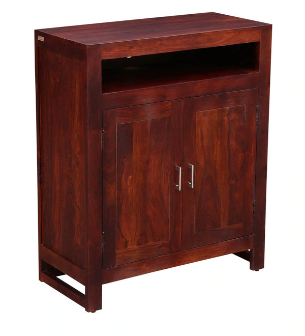 Sheesham Wood Shoe Cabinet In Honey Oak Finish