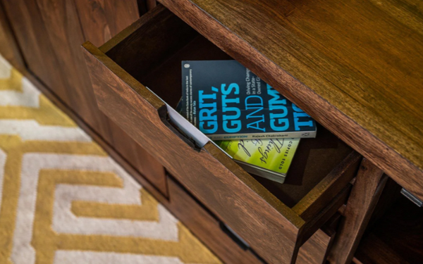 Classic Sheesham Wood Dark Brown Finish Sideboard