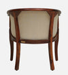 Classic Sheesham Wood Arm Chair In Beige & Honey Oak Finish