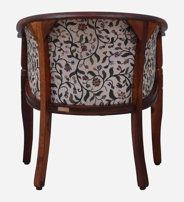 Classic Sheesham Wood Arm Chair In Multicolor & Honey Oak Finish