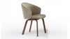 Modern Solid Wood With Velvet Arm Chair