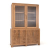 Azalea Solid Oak Storage Cabinet - With Fluted Glass Hutch