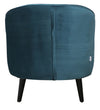Elizabeth Premium Velvet Fabric Teal Color Barrel Chair
