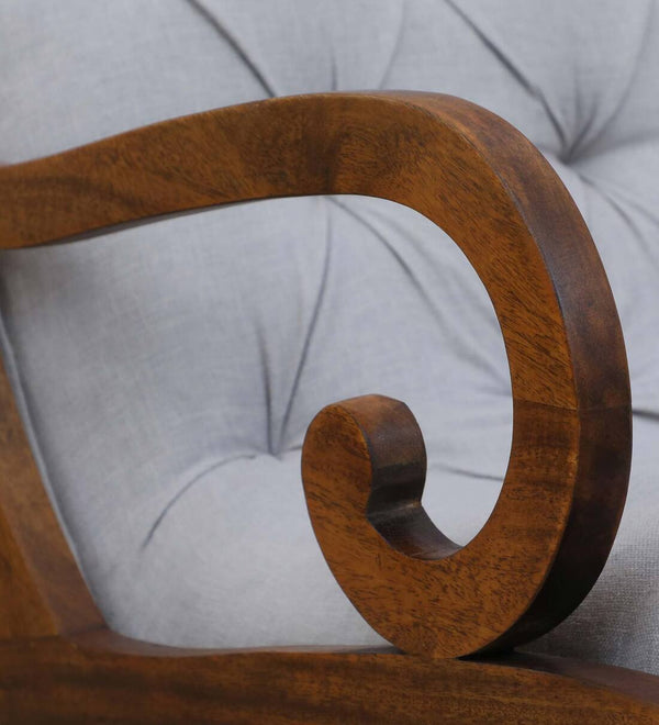 Modern Solid Wood Rocking Chair in Natural Finish