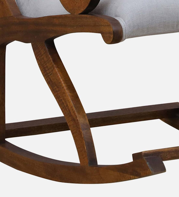 Modern Solid Wood Rocking Chair in Natural Finish